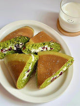 Matcha Cranberry Cream Cake Wedges