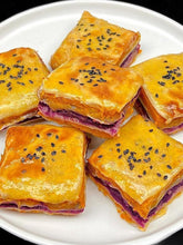 Crispy Purple & Orange Sweet Potato Puff Squares