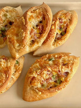 Cheesy Bacon Veggie Boat Buns