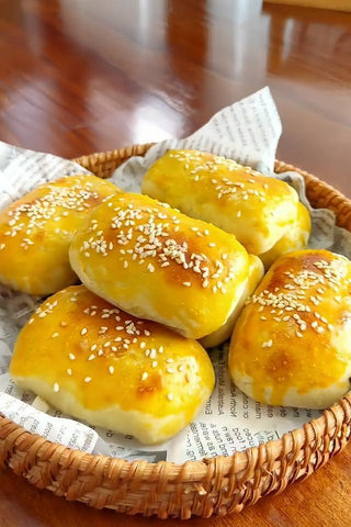 Golden Baked Lamb Buns with Cumin & Onion Filling