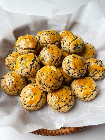  Black Sesame Shortbread Bites