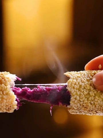 Purple Sweet Potato Cheese Toast Rolls
