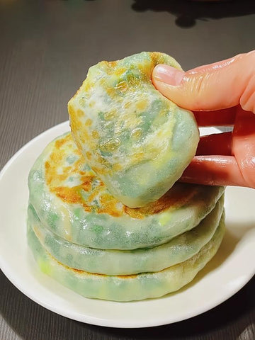Chive, Egg & Krill Stuffed Pancakes