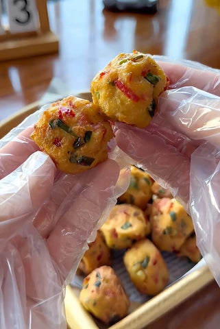 Air-Fried Crispy Tofu Veggie Bites
