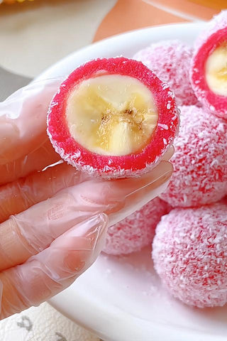 Dragon Fruit Banana Coconut Balls