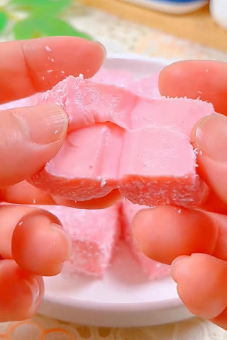 Pink Dragon Fruit Coconut Milk Cubes