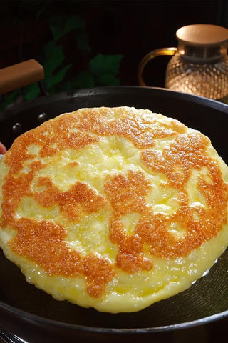 Golden Pan-Fried Yeast Pancakes
