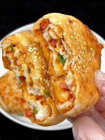 Savory BBQ Puff Pastry Pancake Bites