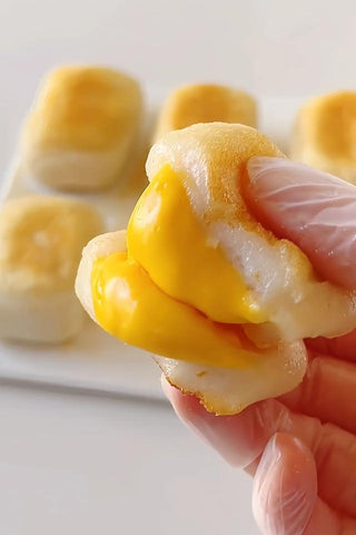Cheese-Filled Golden Rice Cakes