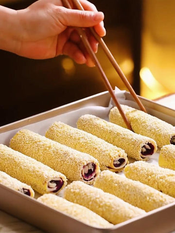 Purple Sweet Potato Cheese Toast Rolls