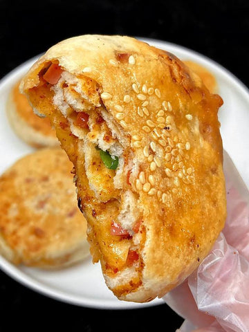 Savory BBQ Puff Pastry Pancake Bites