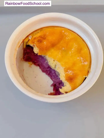 rainbowfoodschool.com Baked Egg Custard with Purple Sweet Potato and Taro Mash
Recipe Asian Appetizers and Snacks 