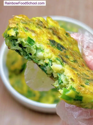 rainbowfoodschool.com Chive and Shrimp Egg Pancakes 
Recipe rainbowfoodschool.com_
