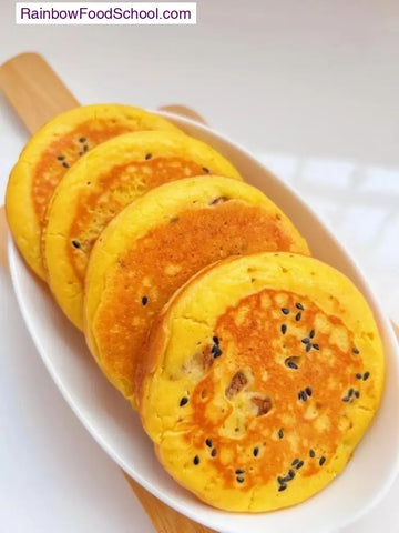 rainbowfoodschool.com Golden Corn and Raisin Pancakes with Sesame
Recipe Asian Appetizers and Snacks rainbowfoodschool.com_