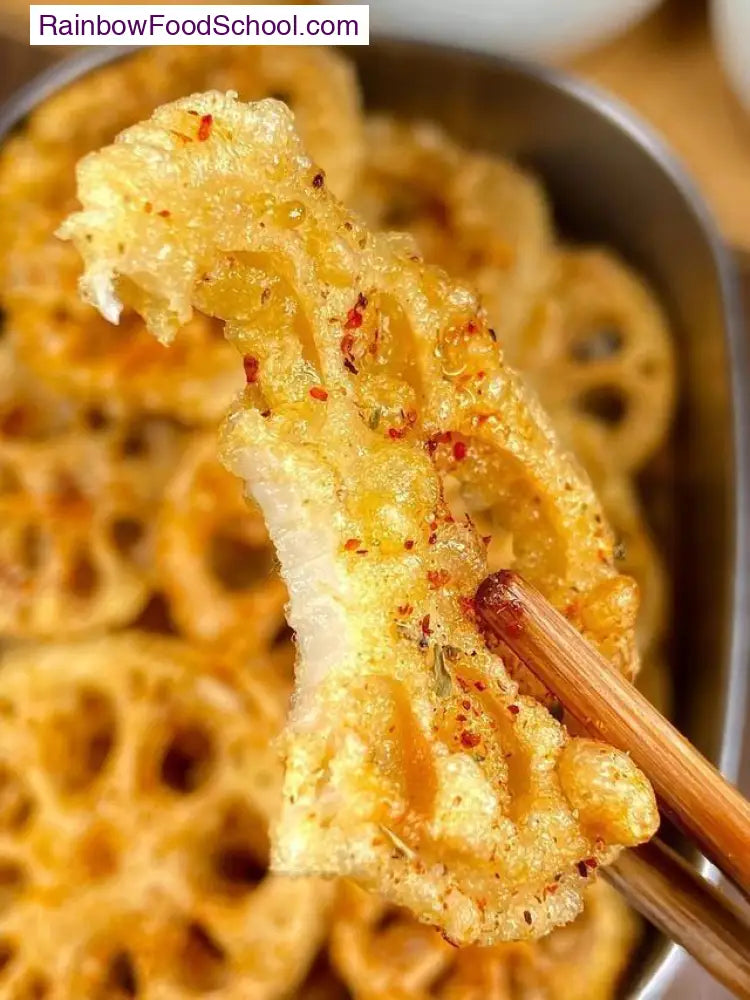 rainbowfoodschool.com Golden Crispy Lotus Delight
Recipe Asian Appetizers and Snacks rainbowfoodschool.com_