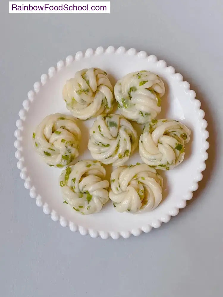 rainbowfoodschool.com Mini Steamed Scallion Flower Rolls
Recipe Asian Appetizers and Snacks 