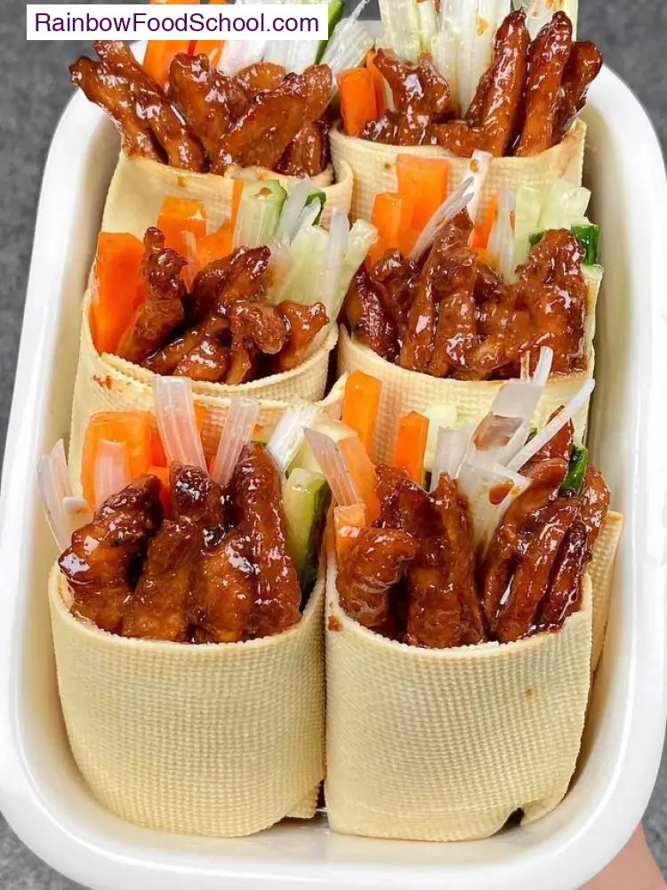 rainbowfoodschool.com Peking-Style Chicken Wraps
Recipe Asian Appetizers and Snacks rainbowfoodschool.com_