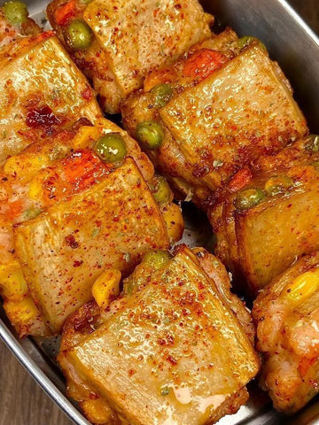 rainbowfoodschool.com Spicy Shrimp-Stuffed King Oyster Mushroom Bites
Recipe Asian Appetizers and Snacks 
