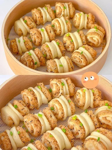 rainbowfoodschool.com Soft Steamed Pork Floss Flower Rolls
Recipe Asian Appetizers and Snacks 