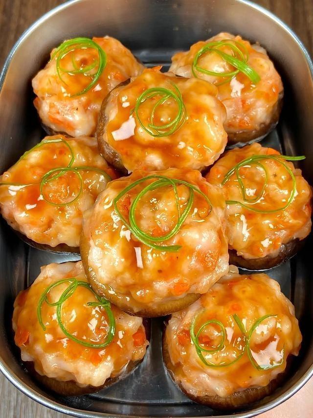 rainbowfoodschool.com Shrimp Stuffed Mushrooms
Recipe Asian Appetizers and Snacks 
