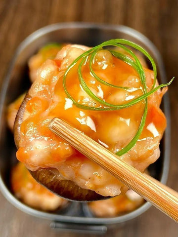 rainbowfoodschool.com Shrimp Stuffed Mushrooms
Recipe Asian Appetizers and Snacks 

