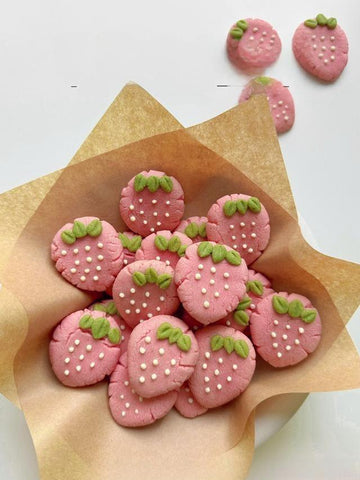 rainbowfoodschool.com  Strawberry Butter Cookies
Recipe Asian Appetizers and Snacks 
