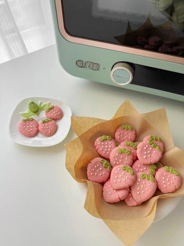 rainbowfoodschool.com  Strawberry Butter Cookies
Recipe Asian Appetizers and Snacks 
