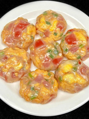 rainbowfoodschool.com Tomato Egg Crystal Dumplings
Recipe Asian Appetizers and Snacks 
