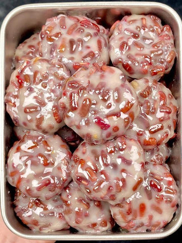 Steamed Red Bean Mochi Bites