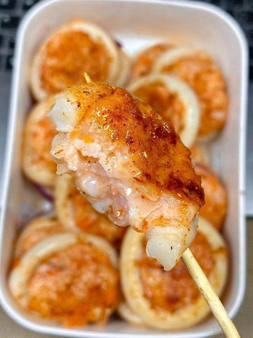 rainbowfoodschool.com Air-Fried Shrimp-Stuffed Squid Rings
Recipe Asian Appetizers and Snacks 
