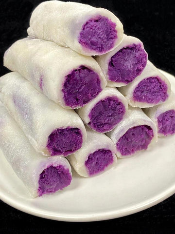 Purple Sweet Potato Glutinous Rice Rolls