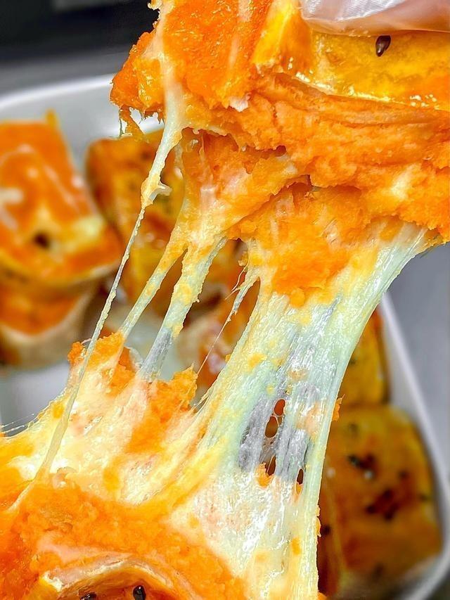 Cheesy Sweet Potato Pancake Rolls