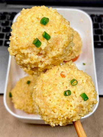 Steamed Millet Meatballs