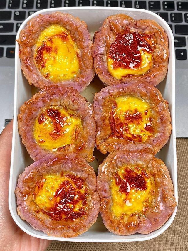 Taro Purple Potato Egg Tarts