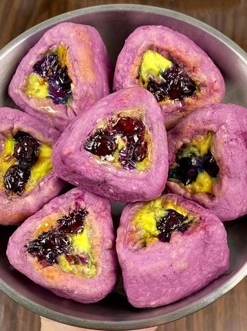 Taro Purple Potato Egg Tarts