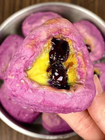 Taro Purple Potato Egg Tarts