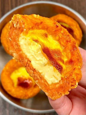 Baked Blueberry Egg Tarts with Sweet Potato Oatmeal Crust