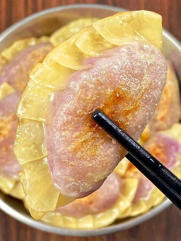 Purple Taro Pan-Fried Dumplings