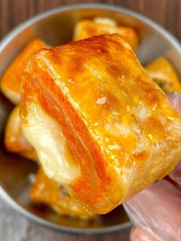 Cheesy Sweet Potato Pancake Rolls