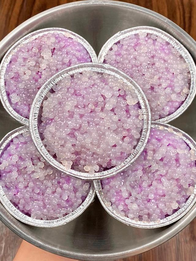 Purple Sweet Potato Sago Cheese Cups