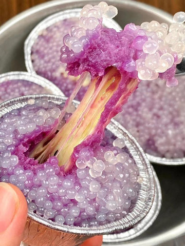 Purple Sweet Potato Sago Cheese Cups