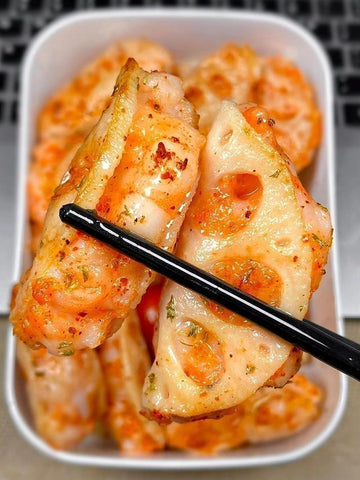 Crispy Lotus Root Shrimp Sandwiches
