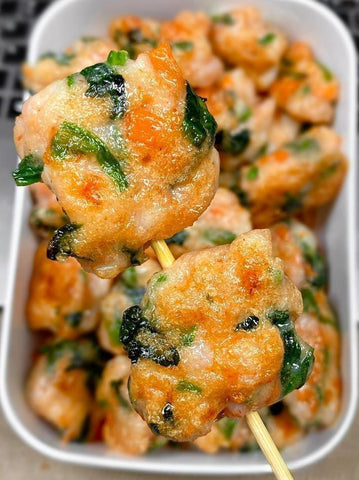 Golden Spinach Shrimp Poppers