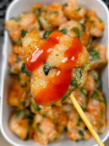 Golden Spinach Shrimp Poppers