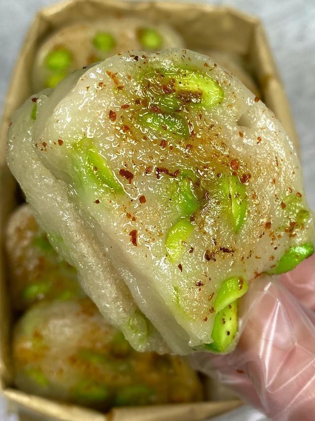 Pan-Fried Edamame Glutinous Rice Cakes