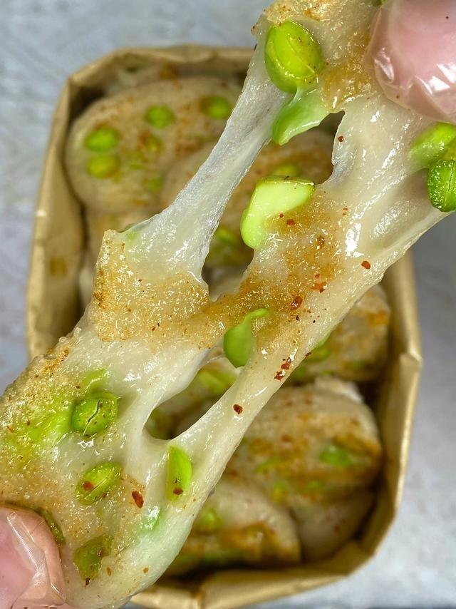 Pan-Fried Edamame Glutinous Rice Cakes
