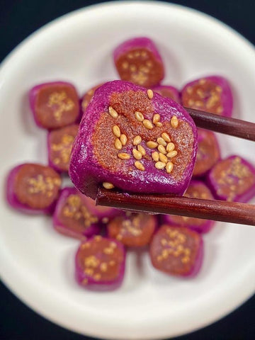 Crispy Purple Sweet Potato Squares