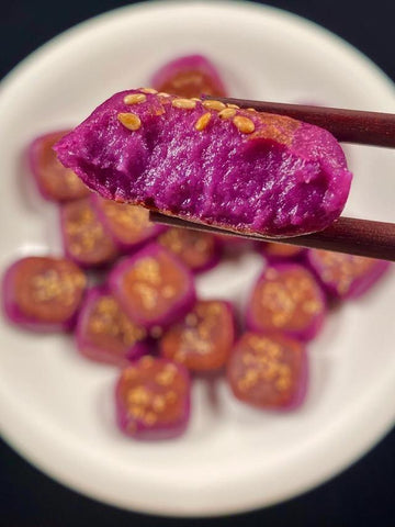 Crispy Purple Sweet Potato Squares