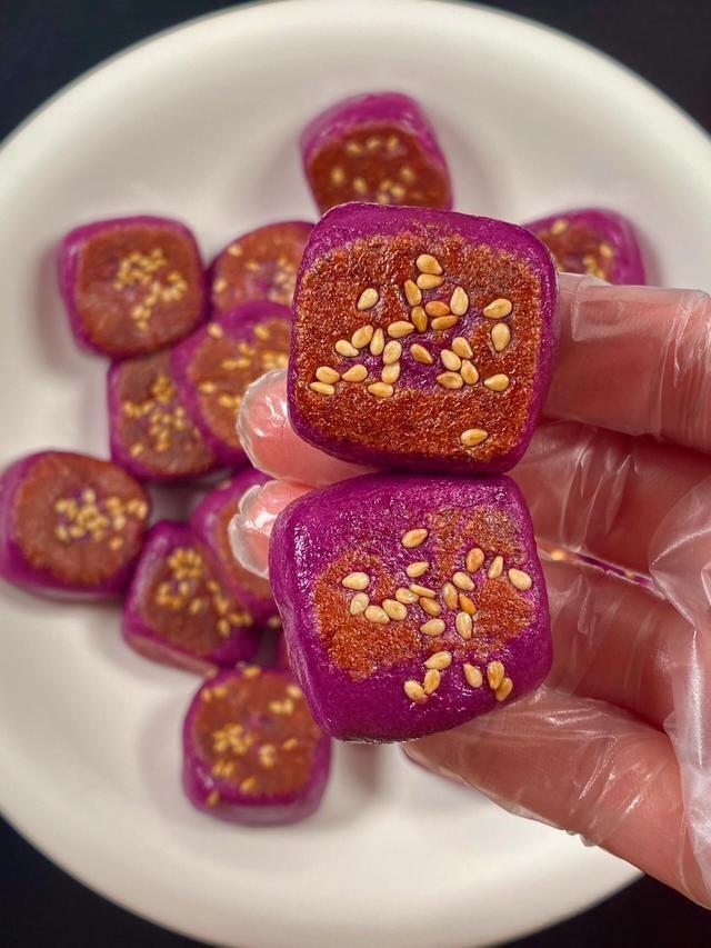 Crispy Purple Sweet Potato Squares