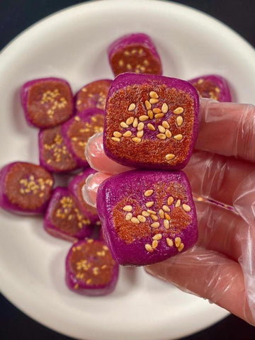 Crispy Purple Sweet Potato Squares
